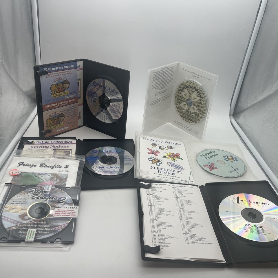 29 Embroidery CDs & Disks Dakota Baby Lock Sudberry Sulky EasyStitch | eBay
