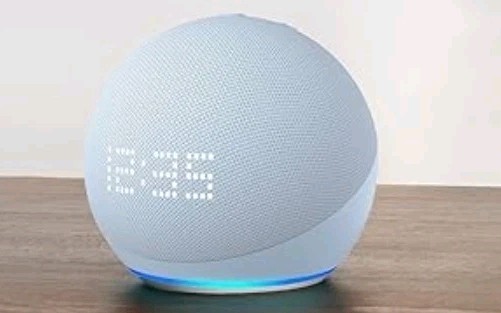 Amazon Echo Dot (5th Gen 2022) - Smart Speaker w/ Clock and Alexa, Glacier BR