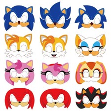 Sonic the Hedgehog Mask Birthday Party Fancy Dress Photo Prop Costume Cosplay 12