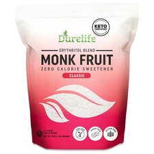 Durelife Monk Fruit Sweetener, Sugar 48 Ounce (Pack of 1), Classic White 