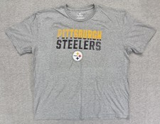 Fanatics Pittsburgh Steelers Shirt Mens XL Grey Iconic Collection NFL Football