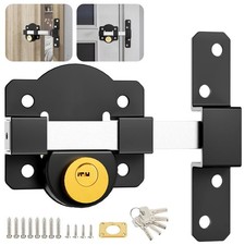 Gate Lock with Handle Garden 50/70mm Long Throw Lock Door Gate with 5 Keys UK