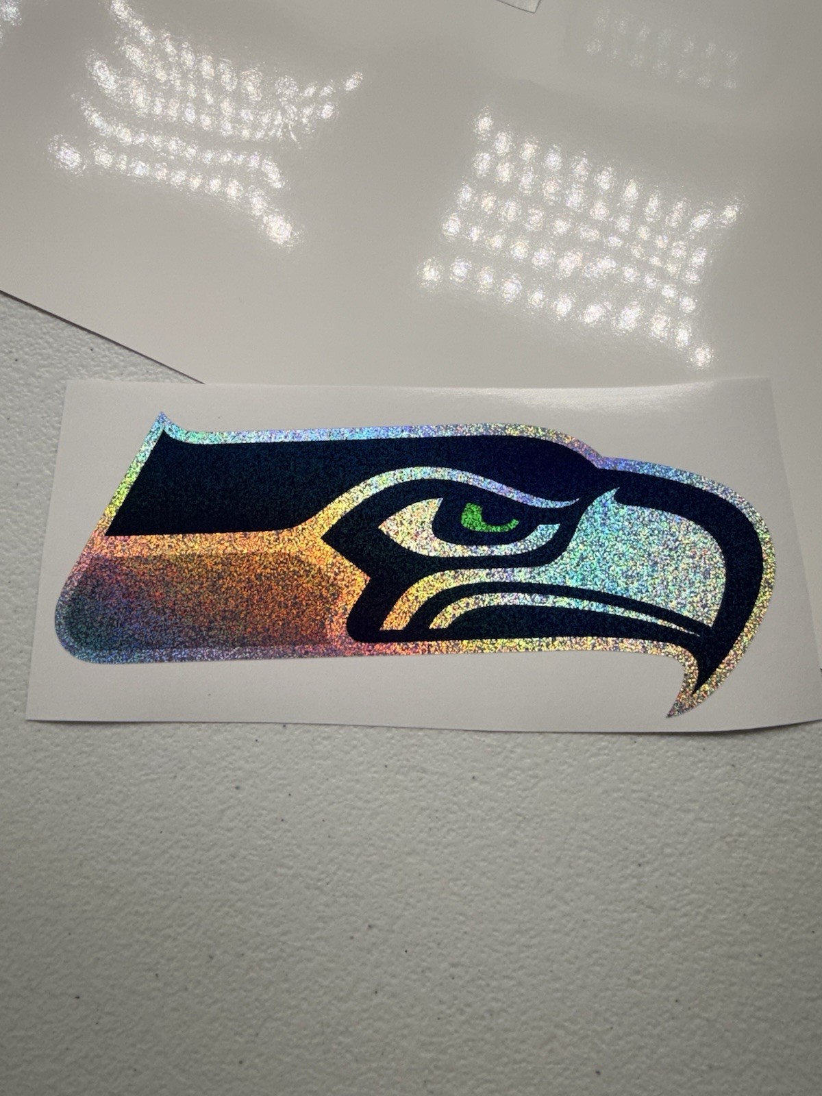 Seattle Seahawks Holographic Tiny Sparkle Vinyl Decal