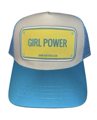 John Hatter John Hatter & Co Blue Girl Power Trucker Cap
