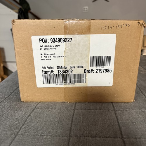6x9 Broschürenumschläge - 24 Pfund weiß gewebt - 500/Box