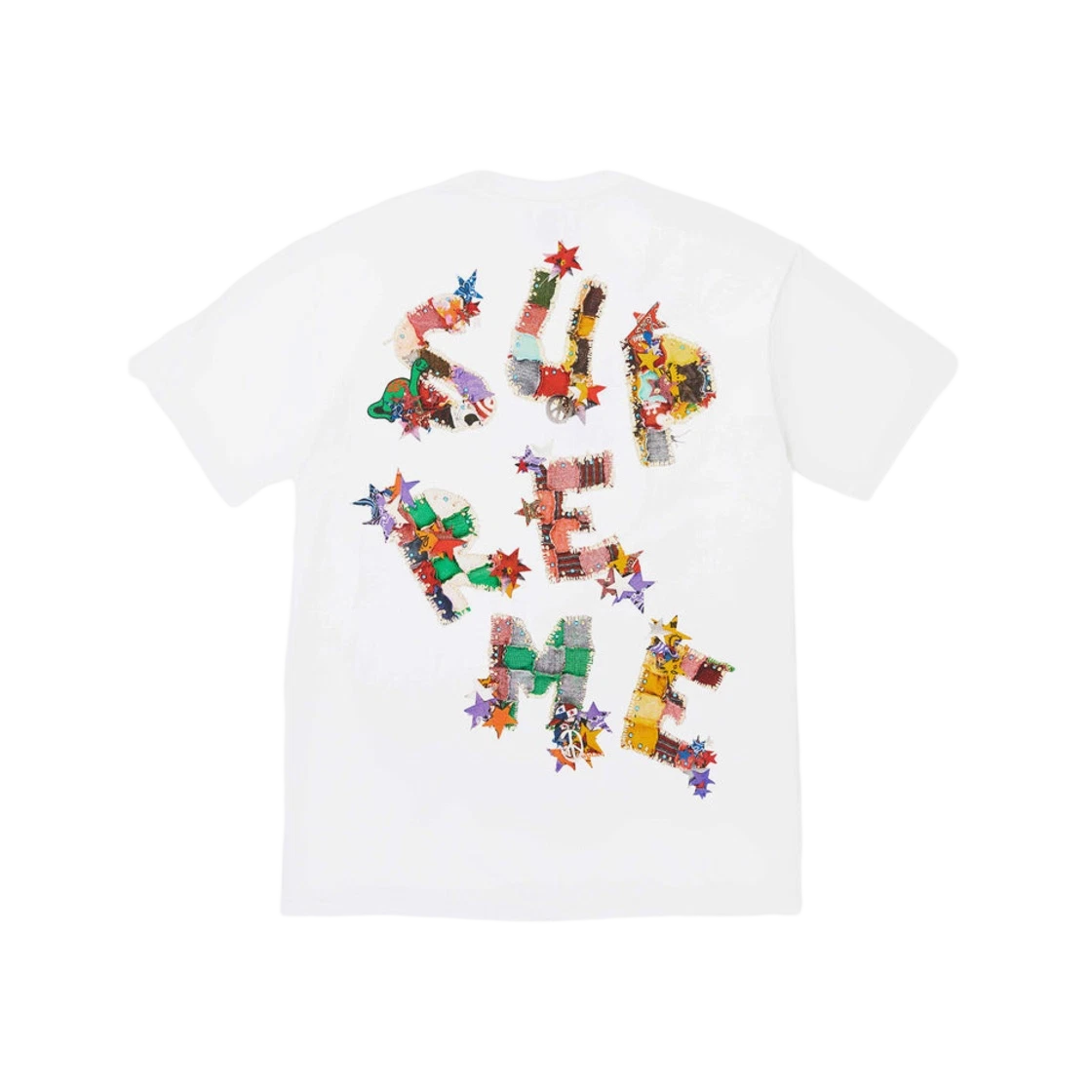 T shirt Supreme Patchwork Blanc   24SS