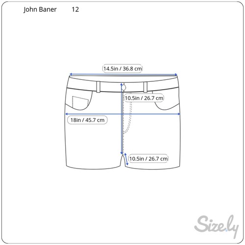 John Baner Womens Denim Shorts Size 12 Stretch Blue Jean - Picture 4 of 4