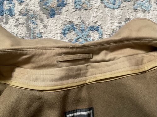 VTG Men’s Christian Dior Monsieur Trench Coat Tan 46R Wool Insert Belted Read! - Picture 13 of 16