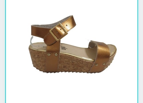 Damen-Plateausandalen Keilabsatz Bronce Größe 10 (sehr leicht) neu - Bild 4 von 11
