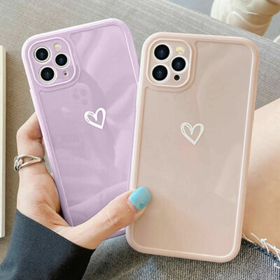 Hülle für iPhone 15 14 13 12 11 Pro Max XR 8 SE LOVE HEART Stoßfest Handyhülle