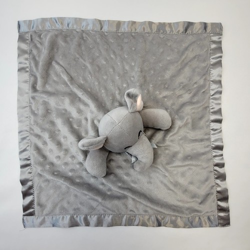 Pro Goleem Gray Elephant Lovey Baby Blanket Minky Dots Pink Crinkle Ears - Picture 3 of 12