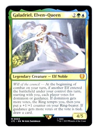 MTG foil 英語版 Galadriel's Dismissal LTC ① MTG Galadriel's Dismissal *BORDERLESS FOIL* The Lord of the Rings