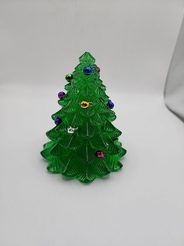 Christmas Tree Resin 4.5" X 3" Green Multicolor Decorations - Picture 11 of 12