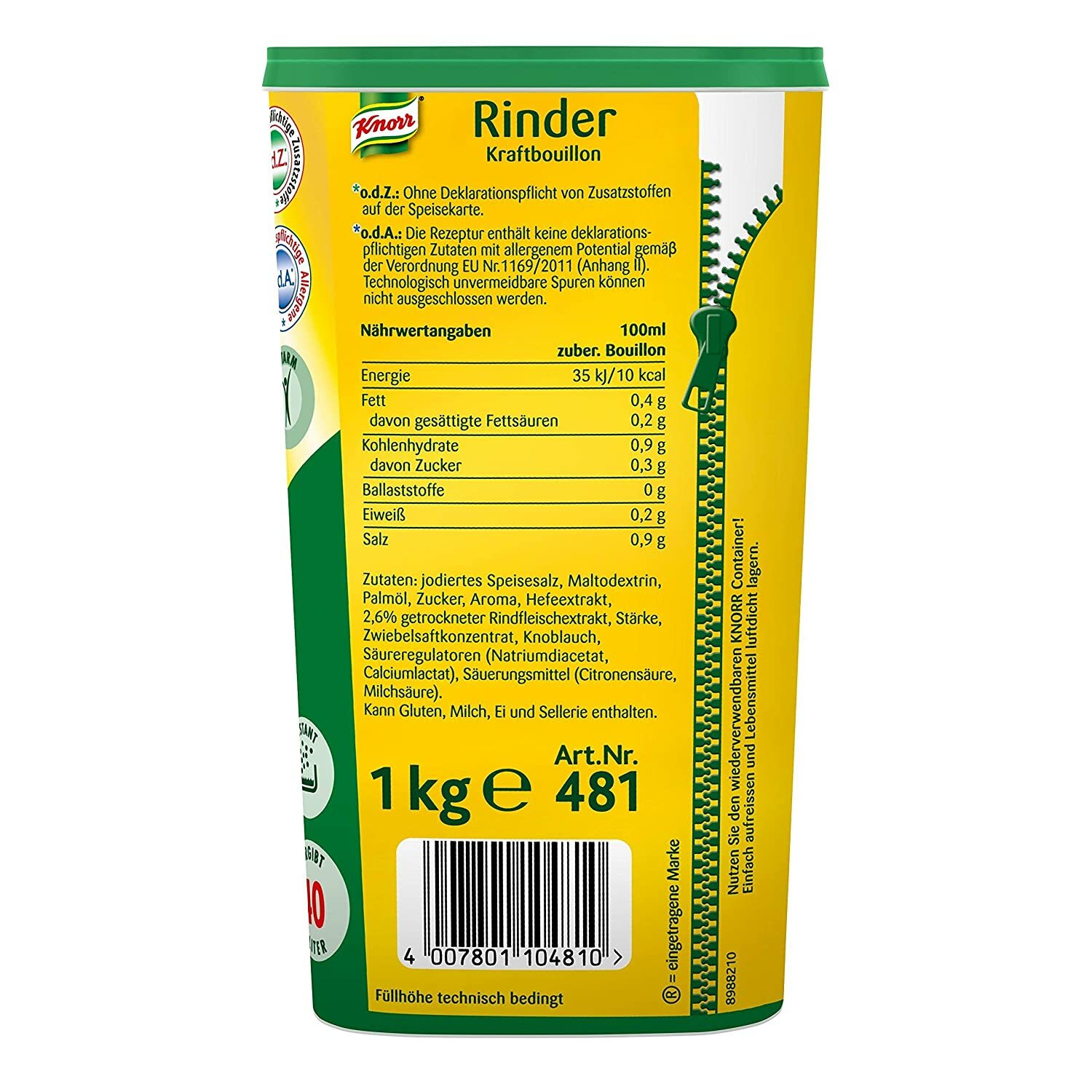 Knorr Rinder Kraftbouillon Rinderbrühe Suppe Bouillon Brühe Rind würzig
