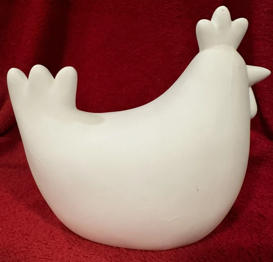 LÁMPARA LUZ POLLO CERÁMICA VINTAGE LUZ NOCHE 6" alto, 3" ancho, 6" largo Foto 2 de 4