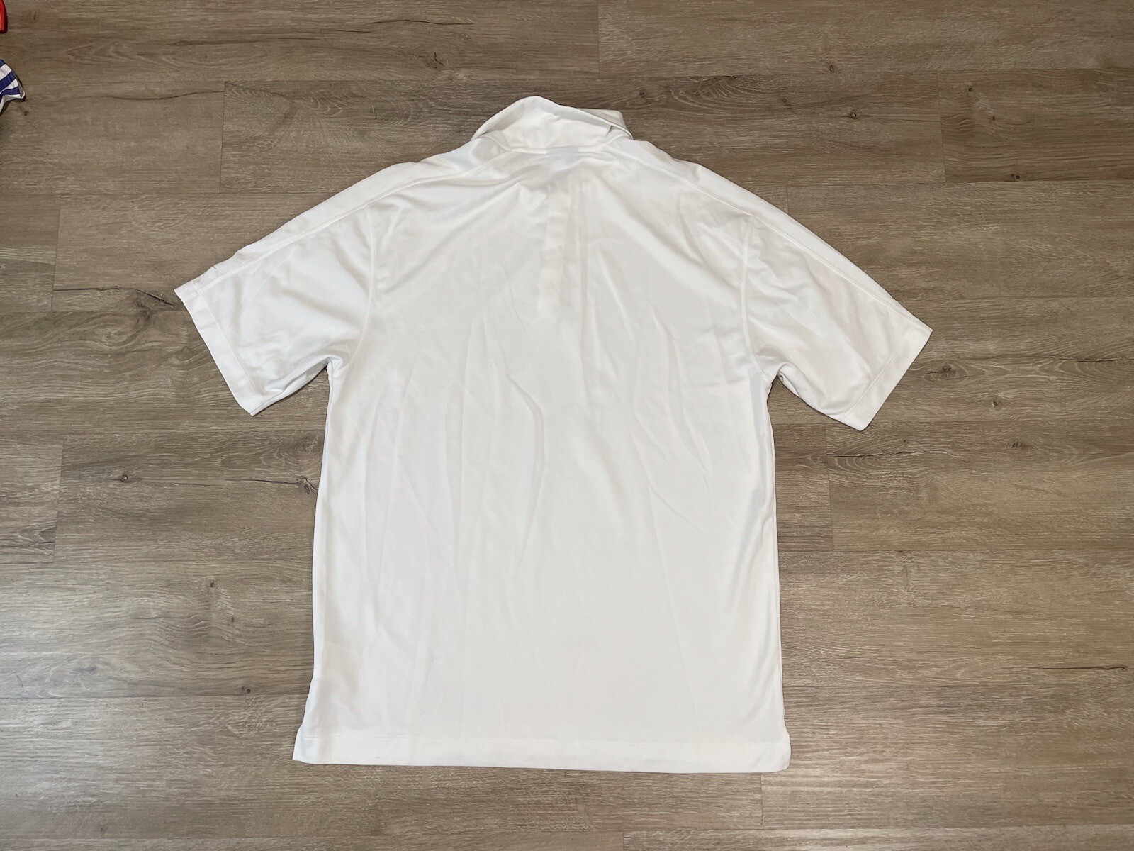 Men’s Nike Golf Polo Shirt All White Polyester Size L Large Adult Short Sleeve eBay