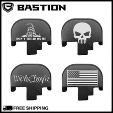 BASTION Laser Engraved Rear Butt Cover Back Plate M&P M2.0 9mm/.40 Cal/45 ACP