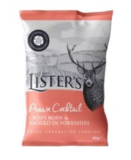 Listers Crisps Prawn Cocktail 24 x 40g Full Box FREE Delivery