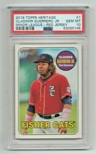 2018 Topps Heritage * Red Jersey * Rookie * Vladimir Guerrero Jr. * #1 * PSA 10
