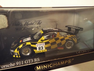 PORSCHE 911 GT3R N°83 LE MANS 2000 ONYX XLM047 1:43 imperfection de