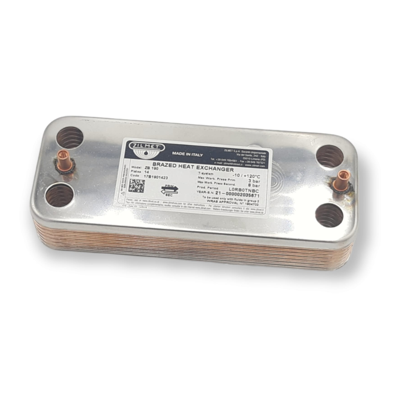 ZILMET SCAMBIATORE 14 PIASTRE 17B1901423 FERROLI 3980I000 SAVIO BI1511105