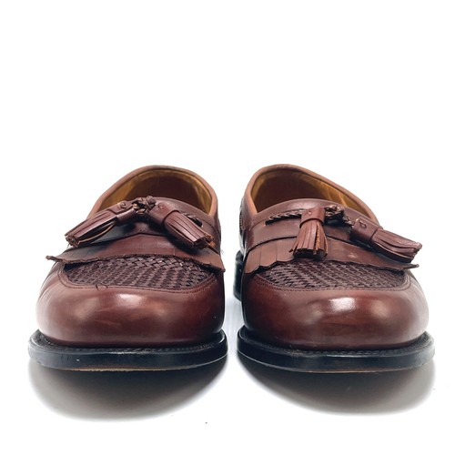 Allen Edmonds AE Cody gewebte Quaste Loafer Größe 9,5 D braun Leder Kilt Schuh-USA - Bild 6 von 15