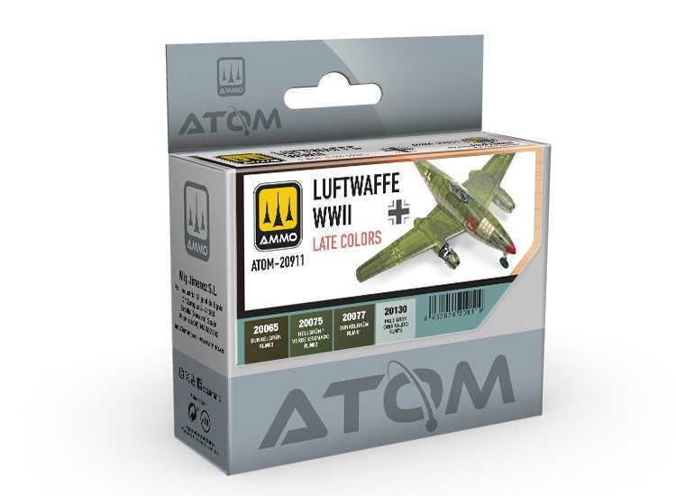 Ammo Mig 4 x20ml 20911 ATOM Paint Set - Luftwaffe WWII Late Colours