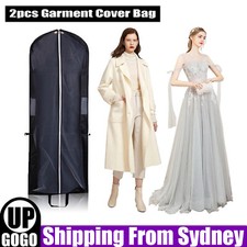 2x Suit Dustproof Protector Storage Travel Wedding Dress Dust Cover Garment Bag