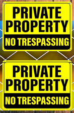     2-Pack No Trespassing Signs Private Property 10 x 7 Inch Rust Free Aluminum