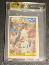 2016 Topps Archives All Star Signature Series PAUL MOLITOR Auto Brewers HOF 1/1