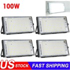 4 Pack 100W Led Flood Light Outdoor Security Spotlight Yard Garden Lamp White