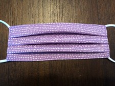 Moonscape Purple - White Dots Face Mask. 100 Quilters Cotton. Kids Teen Adults.