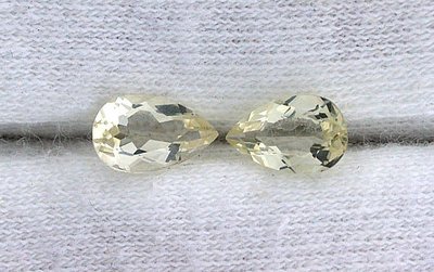 ONE 8x5 8mm x 5mm Natural Pear Brazilian Lemon Yellow Beryl Gem Stone Gemstone