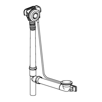 Duravit 791224000001000 Drain Assembly and Overflow, Chrome