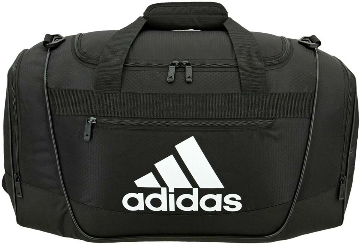 ADIDAS DEFENDER IV SMALL DUFFEL GYM BAG JERSEY BLACK WHITE NWT 40