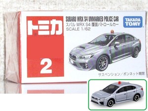 1 62 Tomica 02 Subaru Wrx S4 Unmaked Police Car Takaratomy Ebay