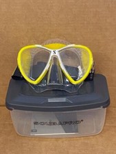 SCUBAPRO SYNERGY 2 TWIN DIVE MASK CLEAR/ YELLOW W/ COMFORT STRAP- BRAND NEW.
