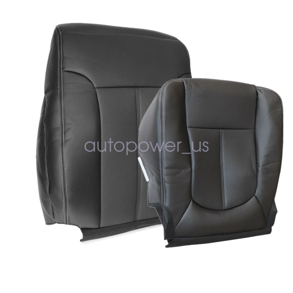 For 2011 2012 2013 Ford F250 Super Duty Driver Back & Bottom Seat Cover Black Foto 2 de 4