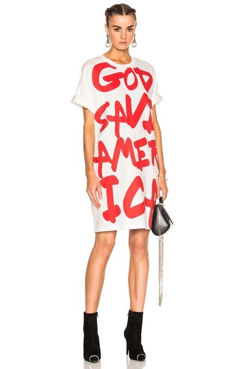 R13 **VERY RARE**  "God Save America" Oversized Dress w/pockets S M L Political image 2