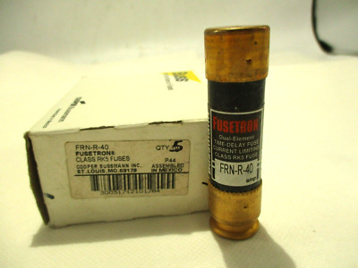 NEW BOX OF 5 BUSSMANN FUSETRON FRN-R-40 40A/AMP FUSE | eBay
