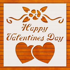 Valentine's Day Stencil Template Reusable for DIY Crafts, Wall Art, Fabri