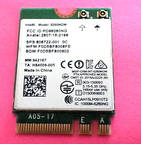 Stonebook Pro P10A N250JU Laptop - Wireless Wifi Karte - 806722-001