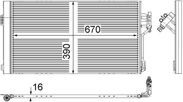 Mahle Kondensator Klimaanlage KlimaküHler FüR Mercedes-Benz Vito Bus W639-image