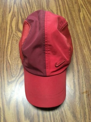 Vintage Nike Hat Check Maroon red 