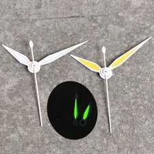 MOD White Watch Hands Set Green Luminous For NH35 NH36 NH38 Movement Watch Parts
