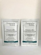 2 x CHRISTOPHE ROBIN Purifying Shampoo Travel Size 0.41 oz. / 12 ml EA