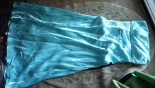 Betsy And Adam Lace Up Rhinestone Shimmering Turquoise Aqua Blue Maxi Prom Dress
