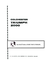 COLCHESTER TRIUMPH 2000 LATHE MANUAL - 49 PAGES