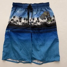 NWT Burnside S x 9" Dark Tropical Performance Mesh Lined Zip Pocket Board Shorts