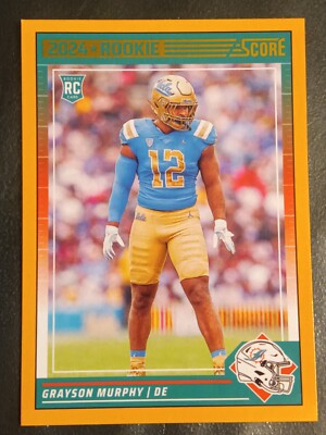 2024 Score  SP-Rookies Orange  #388 Grayson Murphy (RC) Miami Dolphins 